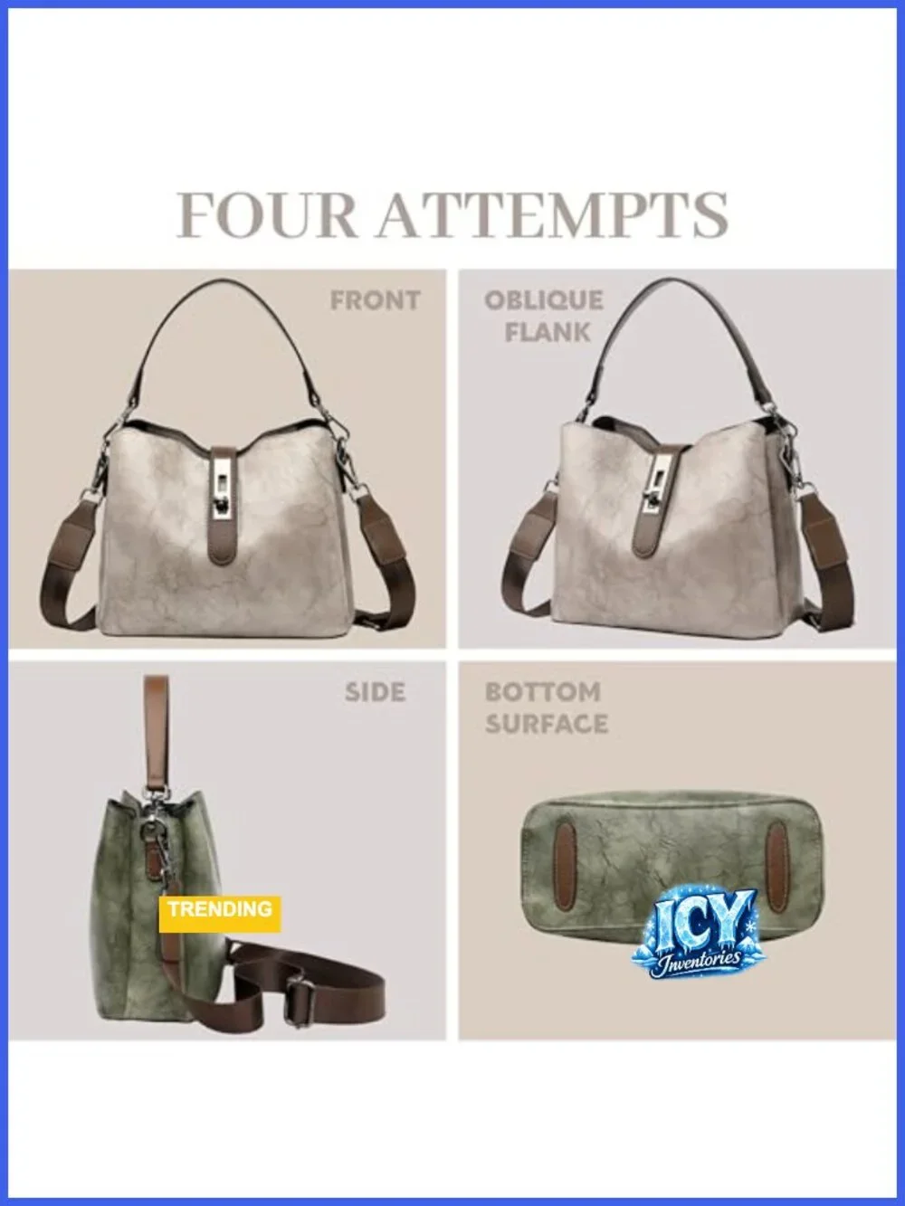Women's Classic Hobo Handbag Crossbody Purse Leather Shoulder Bag with Flap